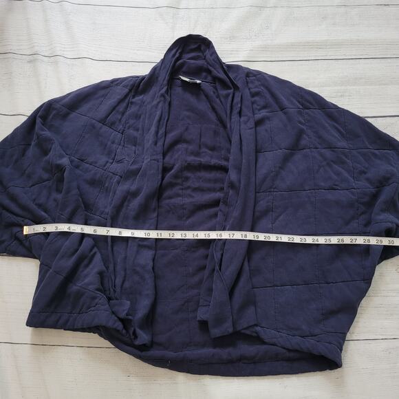Saturday Sunday	Size	XS/S Anthropologie Quilted Kimono Jacket Navy Blue - Picture 5 of 12